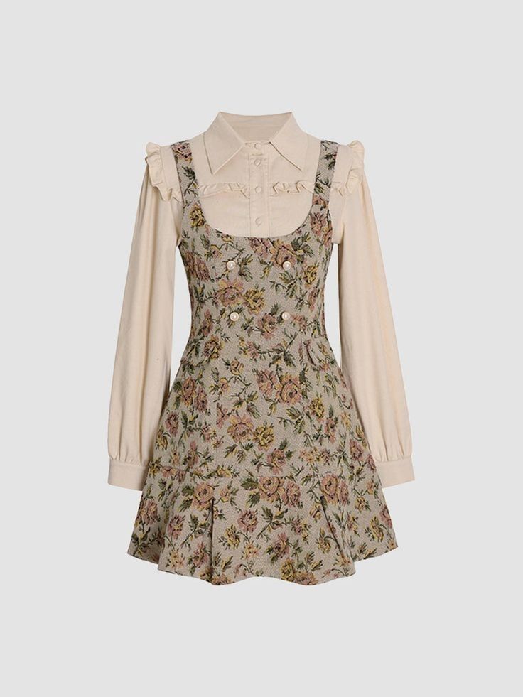 Floral Print Vintage Party Mini Dress